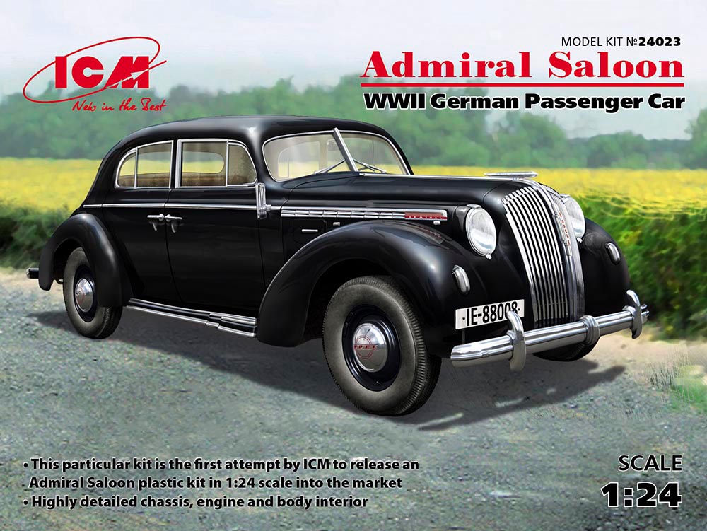 โมเดลฟิกเกอร์ ICM ขนาด 1/24 ICM24023 Admiral Saloon, WWII German Passenger Car