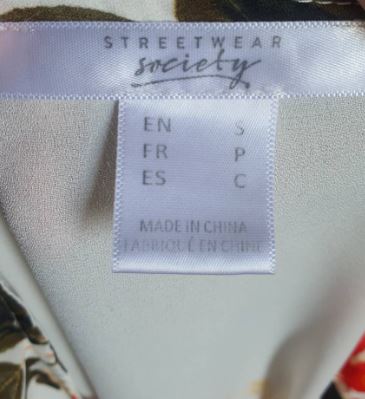 FF05279 เสื้อผ้ามือสอง ชีฟอง ลายดอกไม้ แบรนด์ society อก 36 นิ้ว
