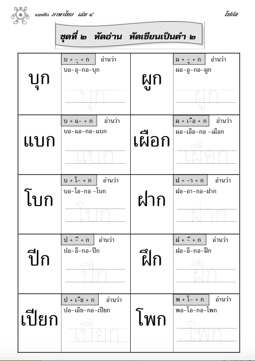 ภาษาไทย เล่ม 4 (อนุบาล2) สำนักพิมพ์โฟกัส
