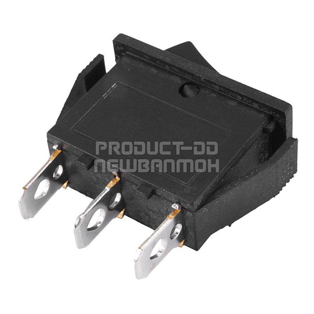 KCD3 สวิตช์กระดก ON-OFF-ON (l-O-ll) 3 ขา สีดำ 15A 250V AC