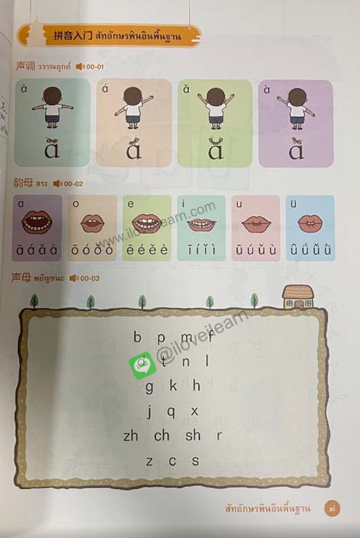 แบบเรียนภาษาจีนระดับประถมศึกษา เล่ม 1-6 ฉันรักภาษาจีน 我爱汉语 泰国小学汉语课本1-6 I Love Chinese Thailands's Primary School Chinese Textbook Level 1-6