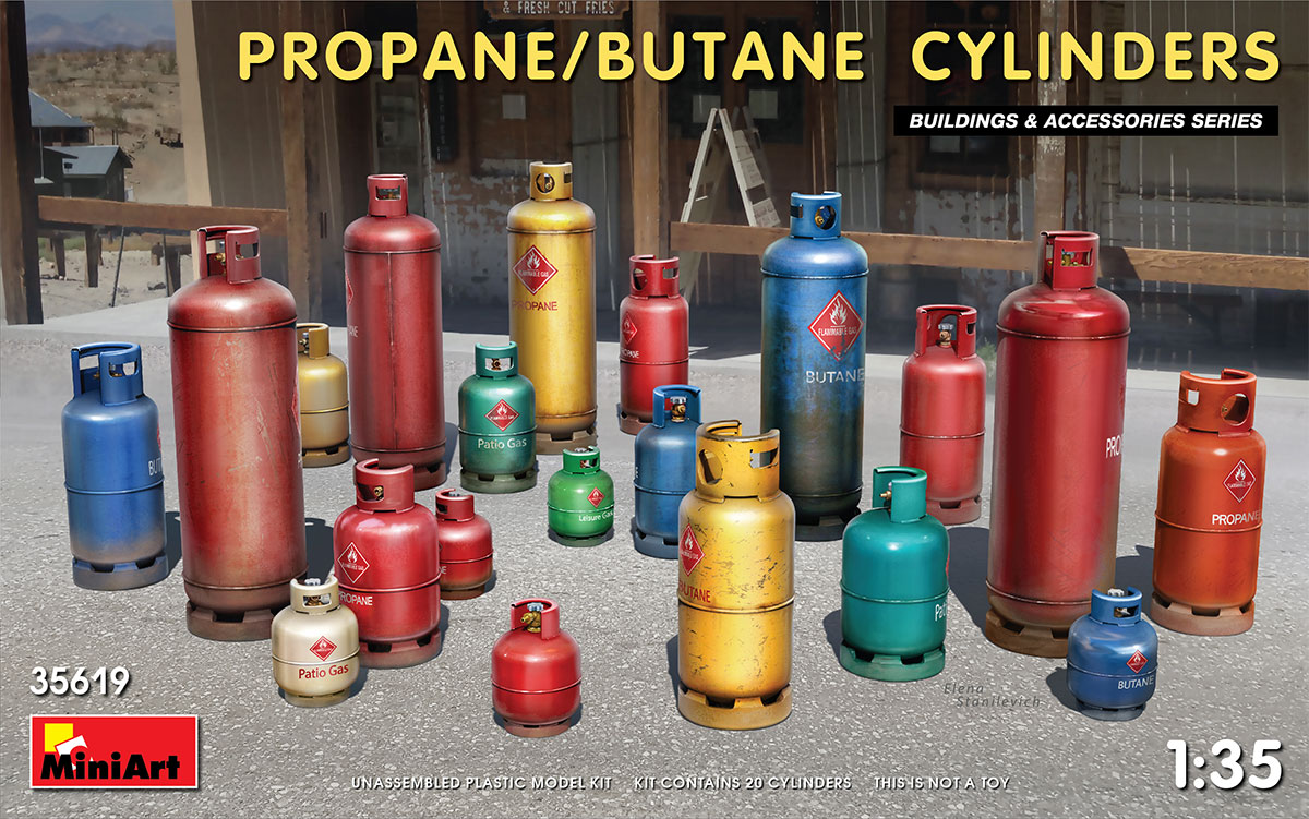 โมเดลฟิกเกอร์ MiniArt ขนาด 1/35 MI35619 Propane/Butane Cylinders