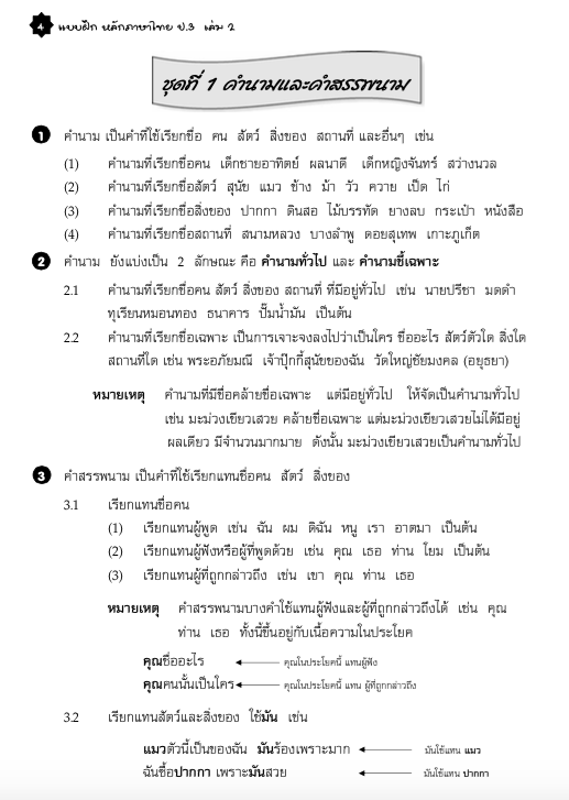 แบบฝึกหลักภาษาไทยป.3 เล่ม 2+เฉลย สำนักพิมพ์โฟกัส