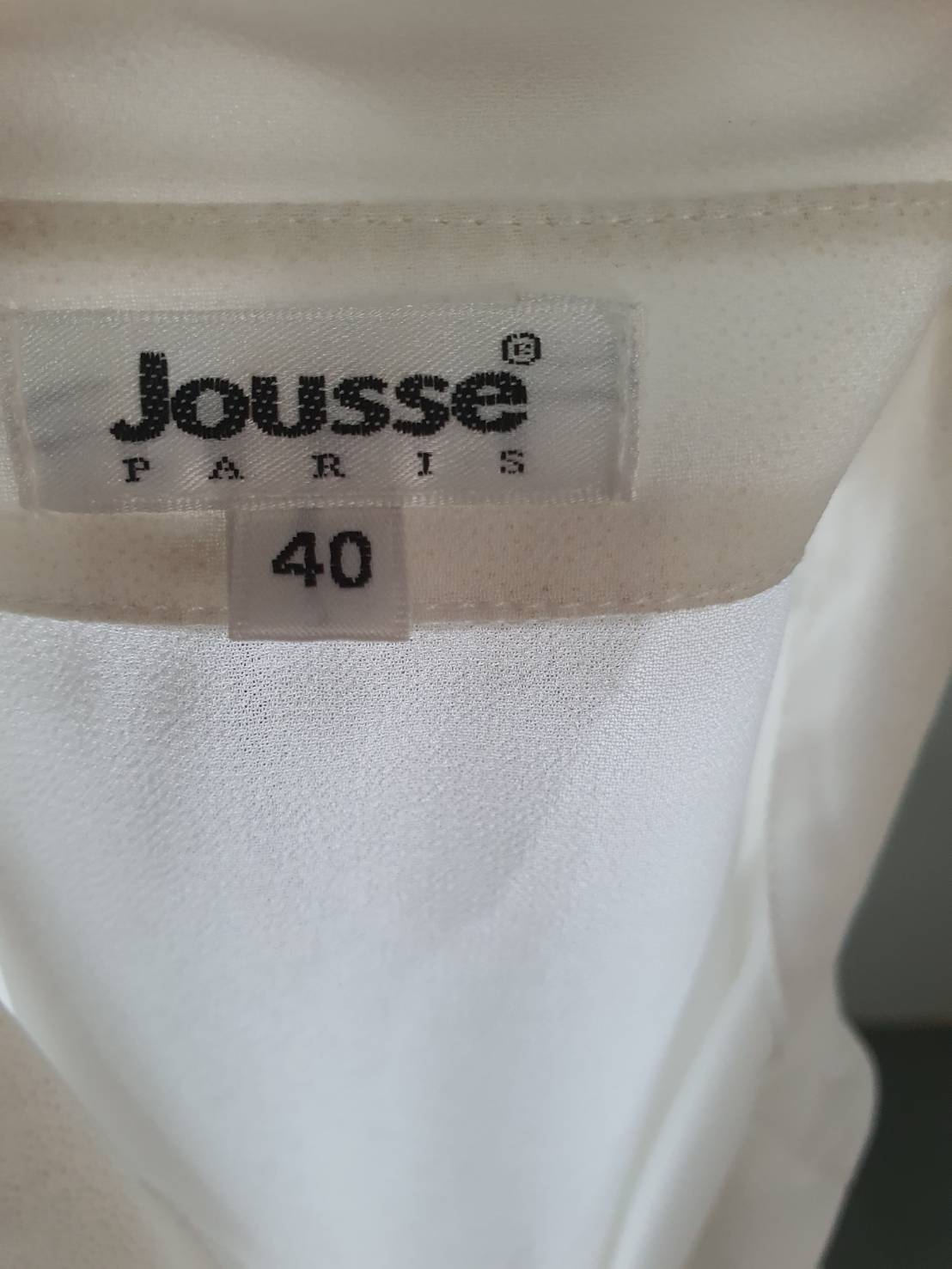 FF06038 เสื้อชีฟอง สีขาว แบรนด์ JOUSSE PARIS