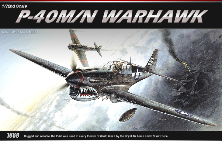 โมเดลเครื่องบินจำลอง Academy ขนาด 1/72 AC12465 P-40M/N WARHAWK