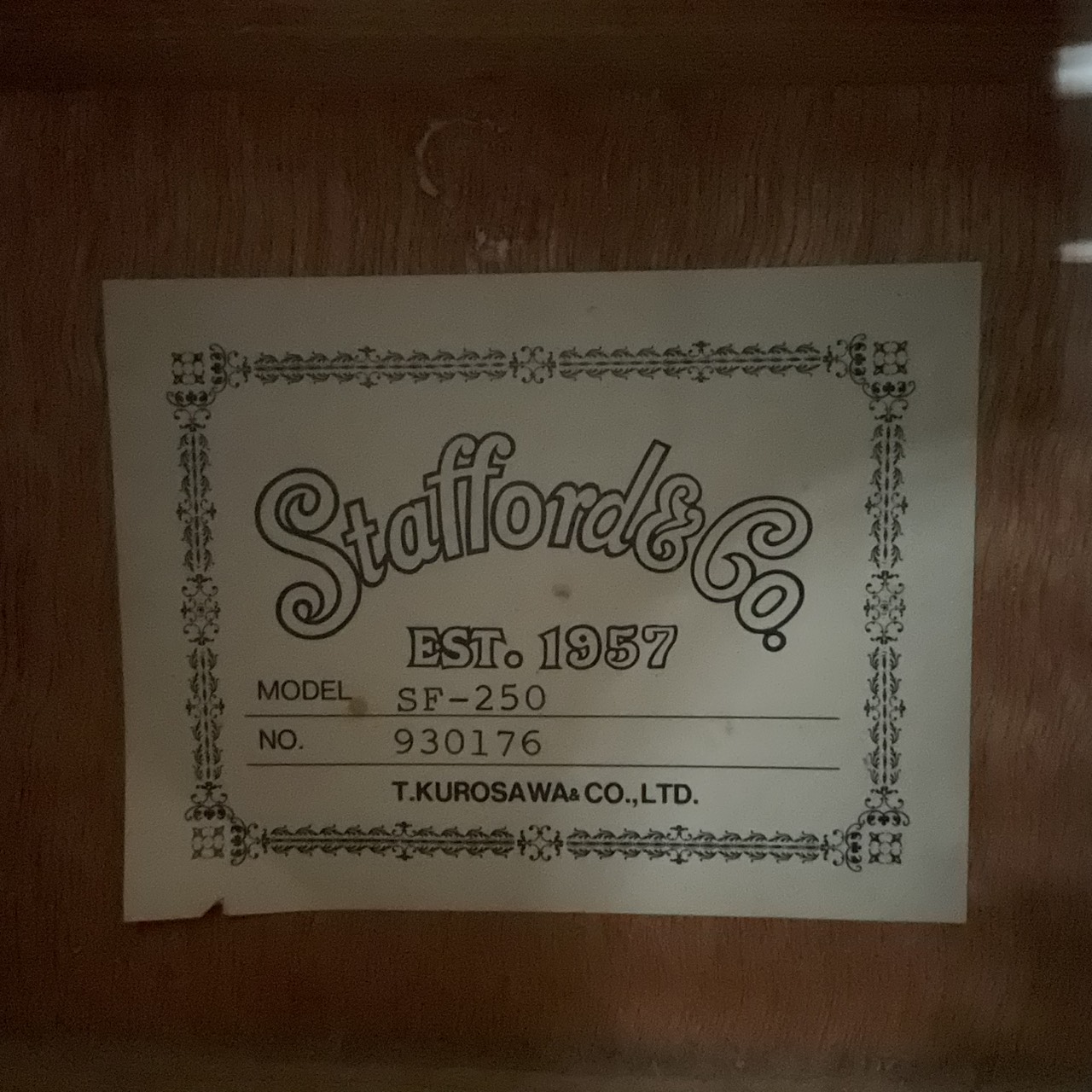 กีต้าร์โปร่ง Stafford&Co. : SF-250