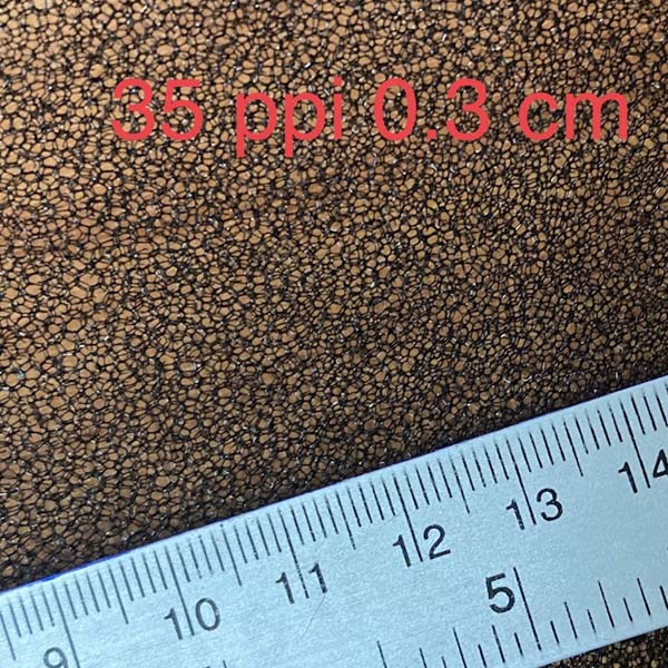 CF-100100-0335 ฟองน้ำกรองฝุ่น ขนาด100x100x0.3 ซม. ( 35PPi )