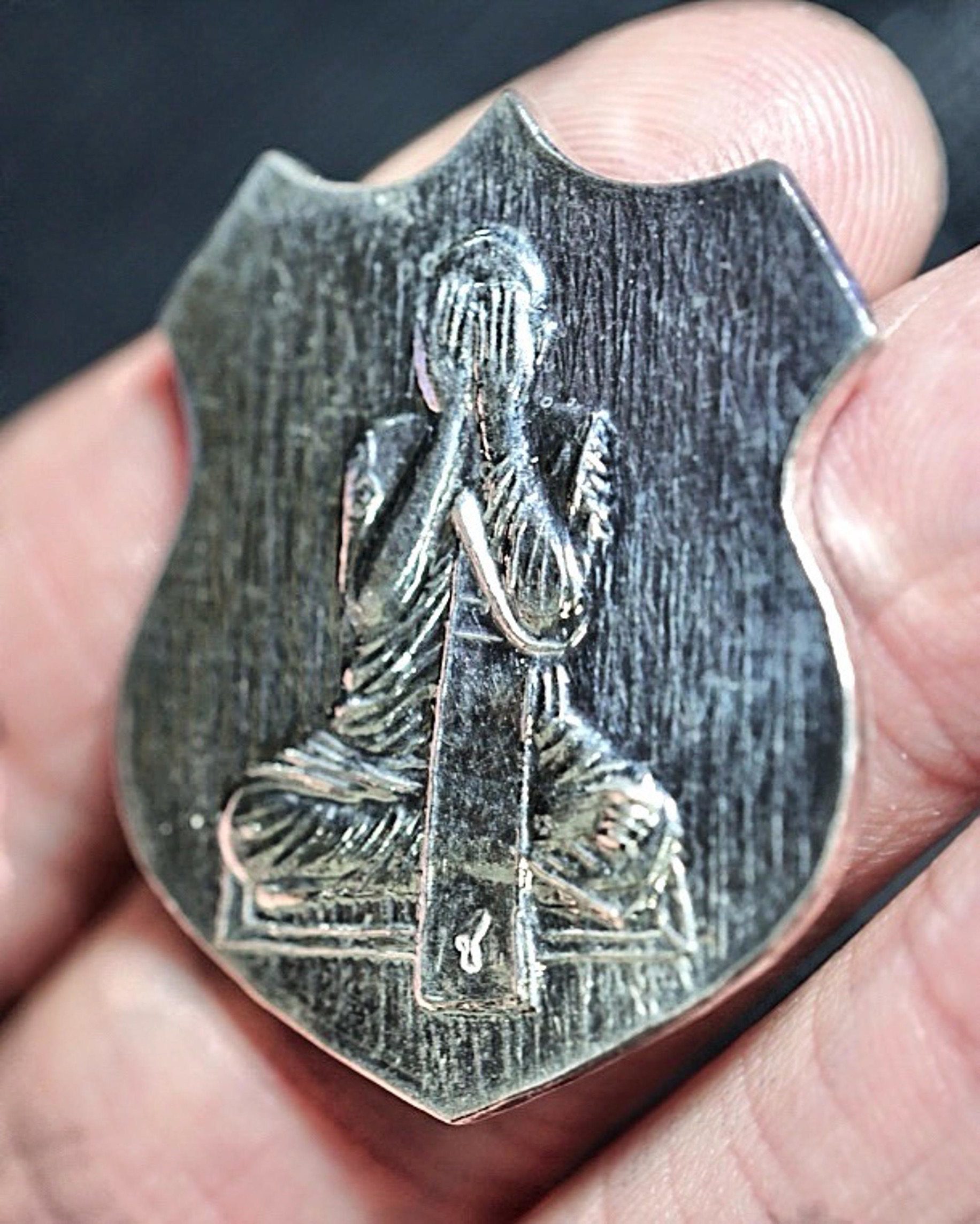 เหรียญปิดตาจันทร์เพ็ญ (เนื้อเงิน) Full Moon Eyes-Covered Coin. (silver material) SKU-04013