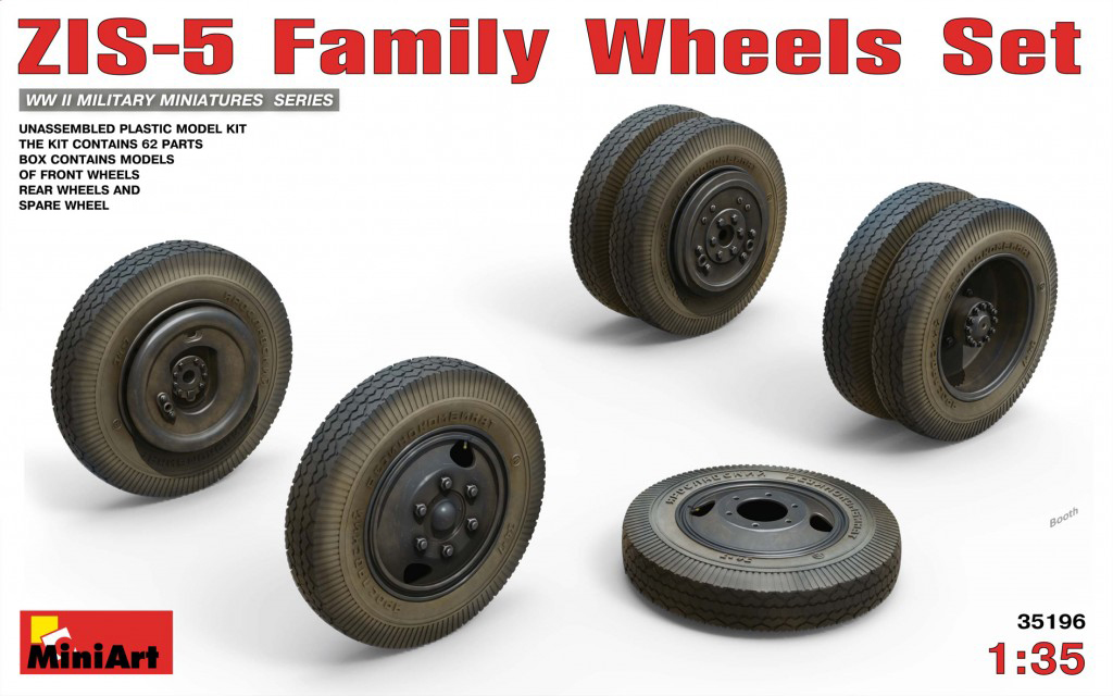 โมเดลฟิกเกอร์ MiniArt ขนาด 1/35 MI35196 ZIS-5 Family Wheels Set