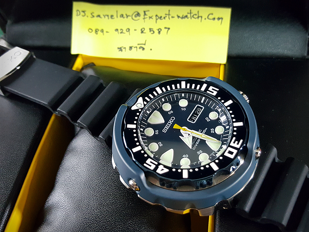 Seiko Prospex Tuna Special Edition Automatic Diver200m เข็มเหลือง สายยาง พร้อมกล่อง
