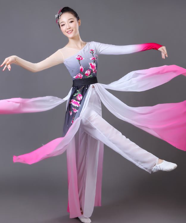 2019 ชุดสตรีสำหรับการฟ้อนรำพัดจีน 2019新款现代扇子舞套装 2019 New Chinese Female Modern Fan Dance Costume