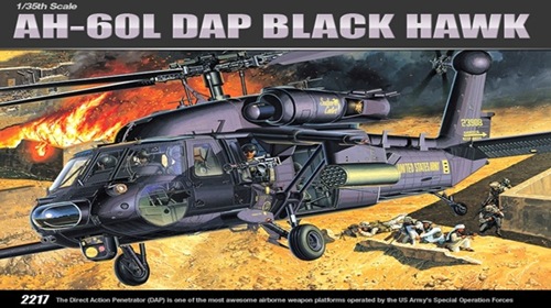 โมเดลเฮลิคอปเตอร์ Academy ขนาด 1/35 AC12115 AH-60L DAP BLACK HAWK