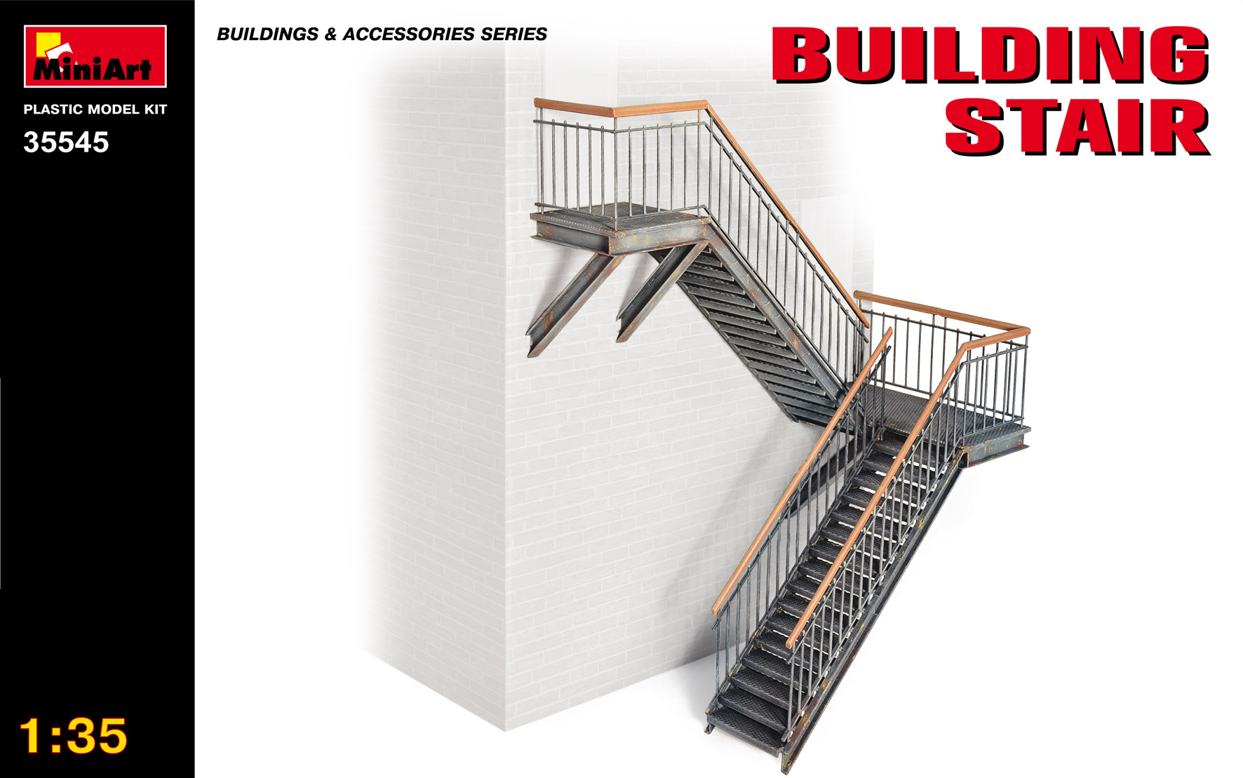 โมเดลบันไดอาคาร MiniArt ขนาด 1/35 MI35545 BUILDING STAIR