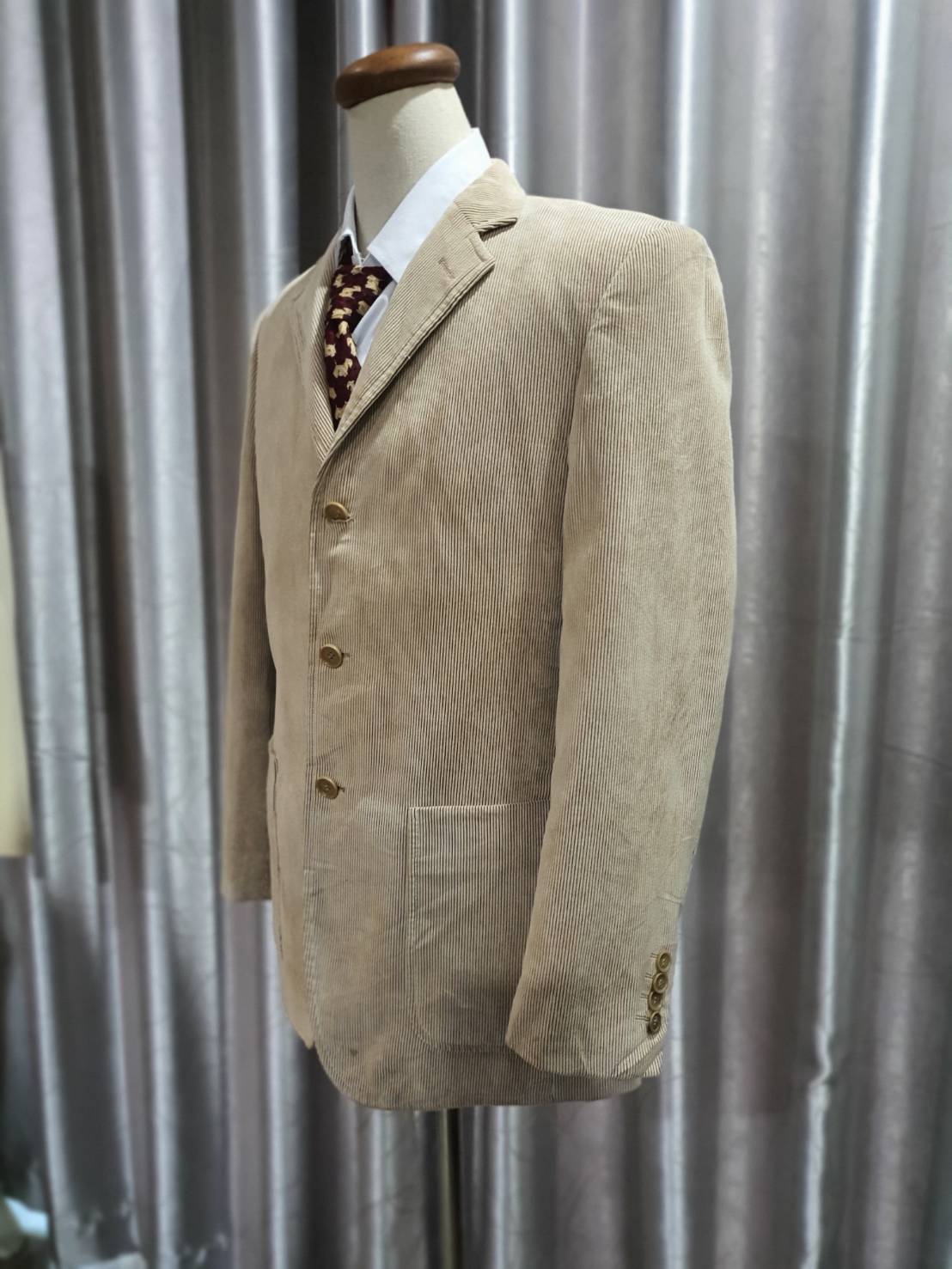 Suit0093 เสื้อคลุมลูกฟูก สีน้ำตาล Madenlma อก 40 นิ้ว
