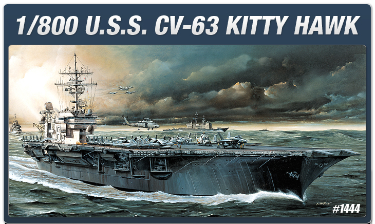 โมเดลเรือ Academy ขนาด 1/800 AC14210 U.S.S. CVN-63 KITTY HAWK