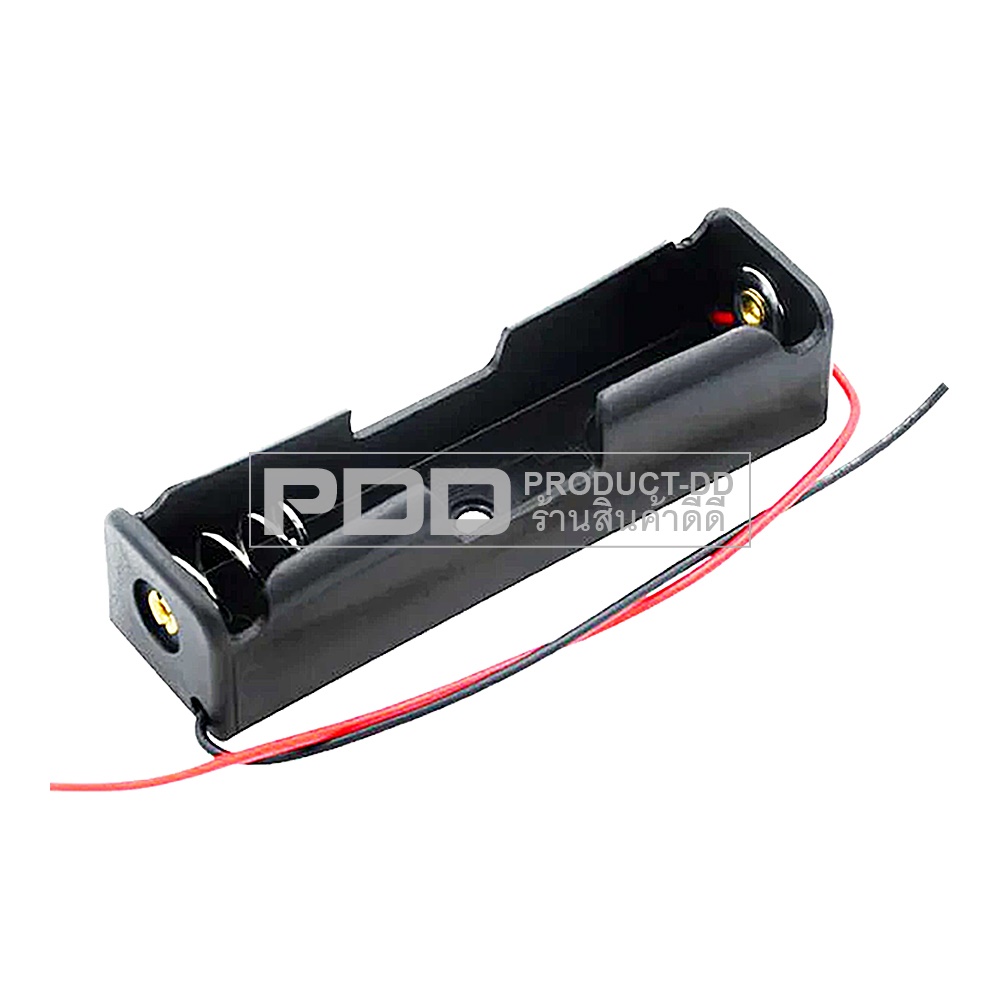 รางถ่าน 18650 ใส่ถ่าน 1 ก้อน 3.7V กะบะถ่าน Batterry Holder มีสายต่อ