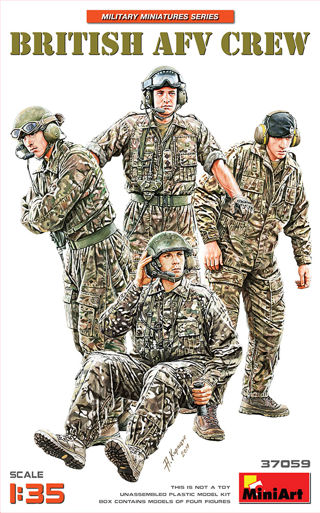 โมเดลฟิกเกอร์ทหาร MiniArt ขนาด 1/35 MI37059 British Tank Crew