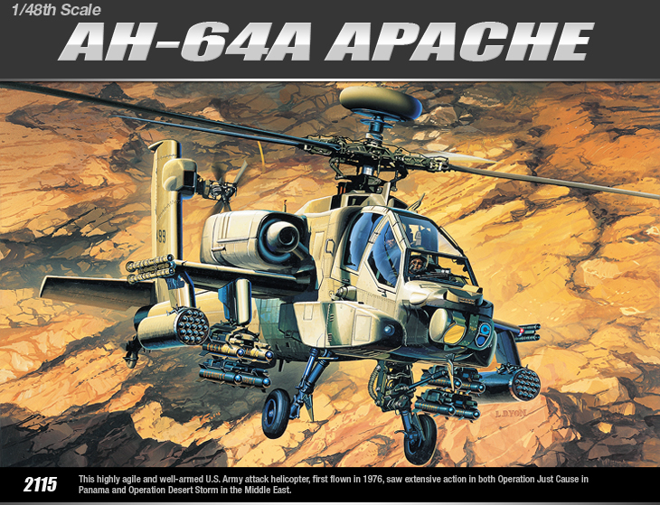 โมเดลเฮลิคอปเตอร์ Academy ขนาด 1/48 AC12262 AH-64A APACHE