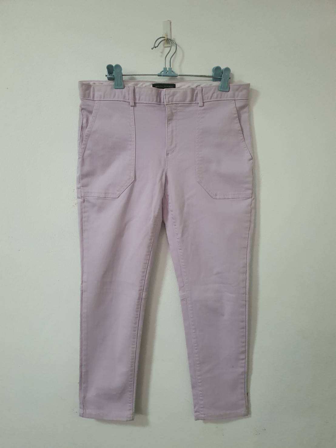 FF06293 กางเกงยีนส์มือสอง สีม่วงอ่อน BANANA REPUBLIC เอว 30-31 นิ้ว