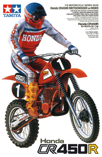 โมเดลมอเตอร์ไซด์ทามิย่า ขนาด 1/12 Tamiya TA14018 HondaA CR450R w/Rider Kit - CF418