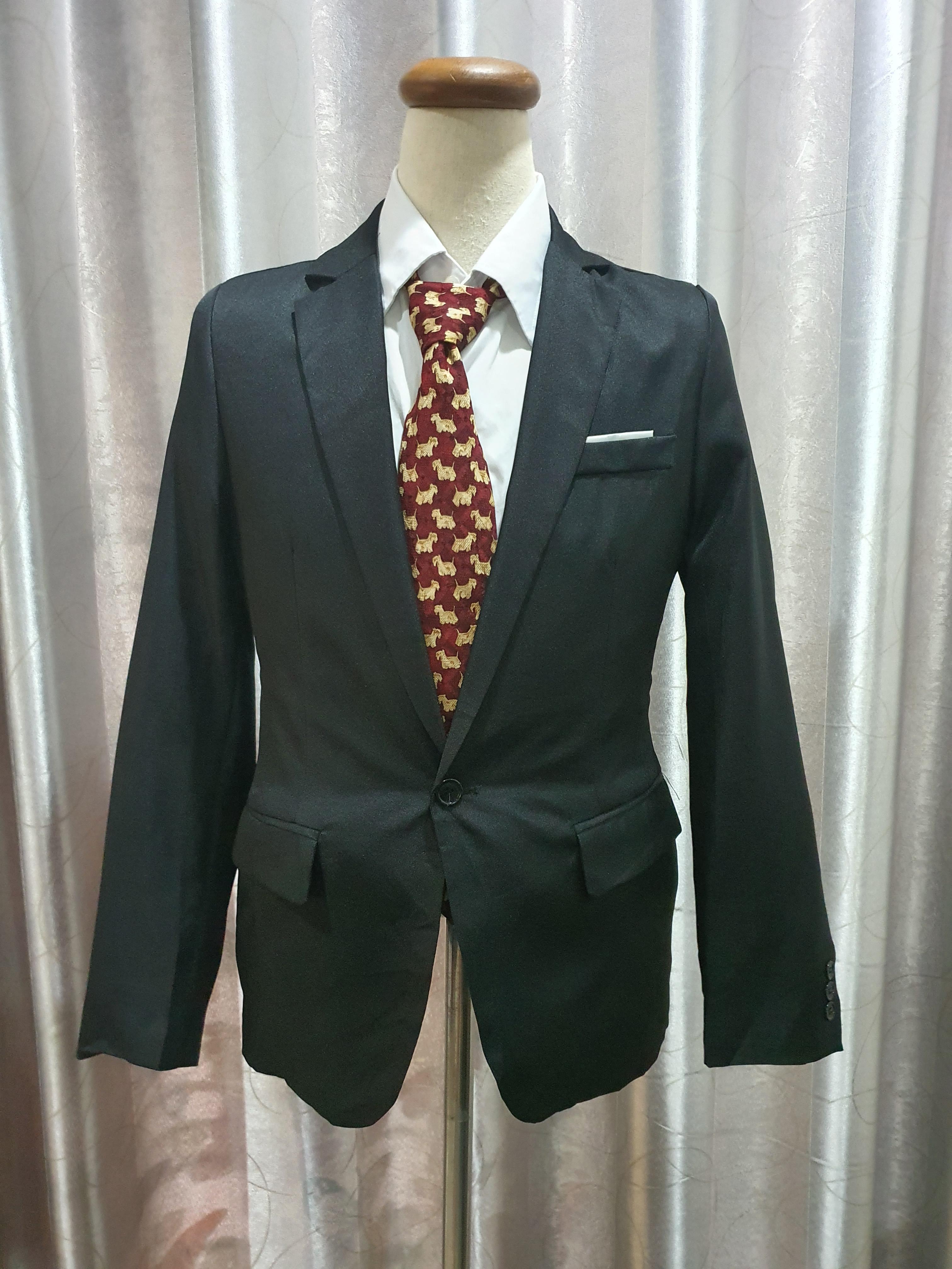 SUIT C0001 เสื้อสูท มือสอง สีดำ อก 34 นิ้ว
