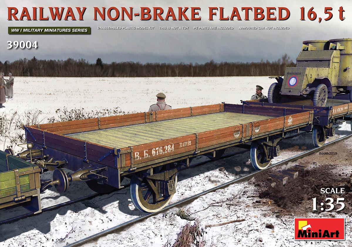 โมเดลฟิกเกอร์ MiniArt ขนาด 1/35 MI39004 Railway Non-Brake Flatbed 16.5 t