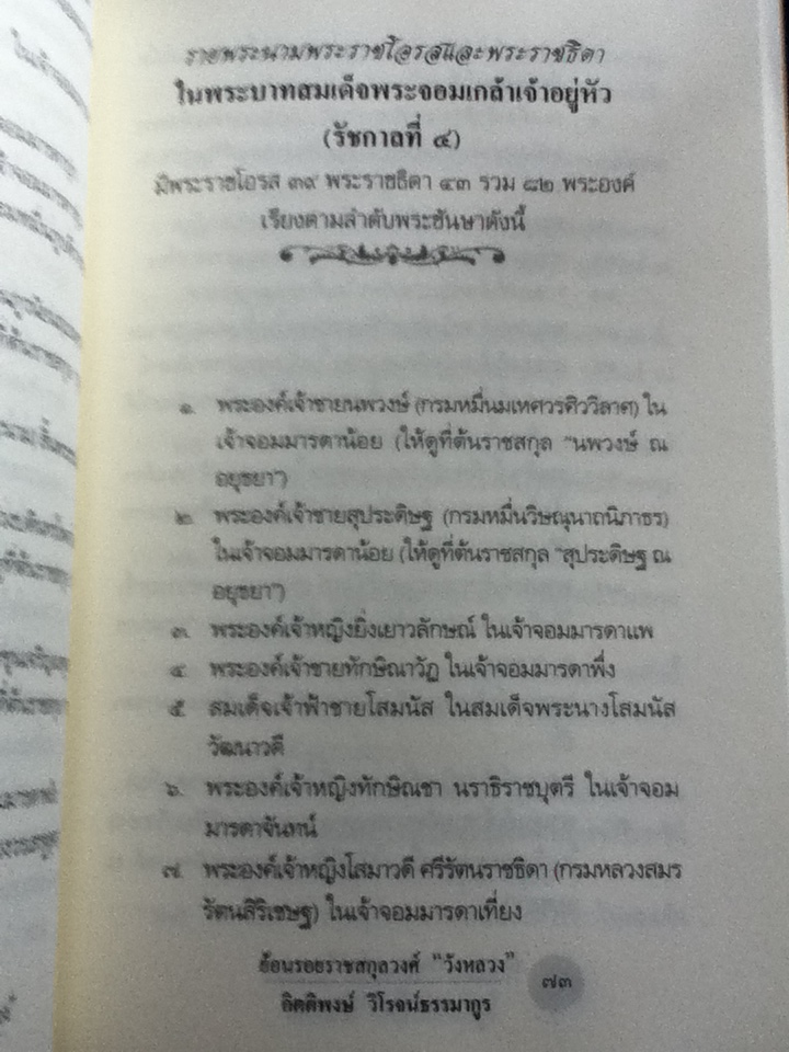 ย้อนรอยราชสกุลวงศ์ วังหลวง **หนังสือบกพร่องจากการพิมพ์**