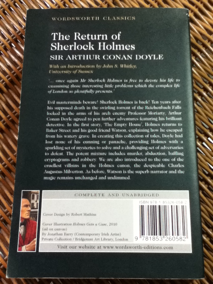 The Return of Sherlock Holmes/ Sir Arthur Conan Doyle