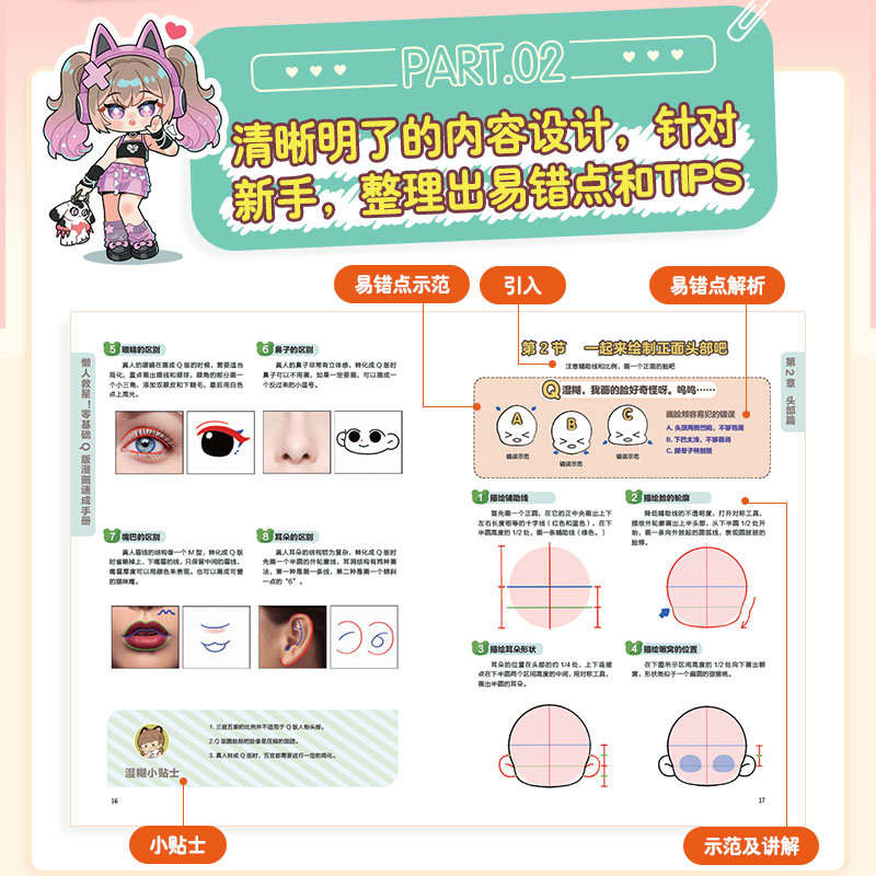 (พร้อมส่ง) หนังสือคู่มือวาดการ์ตูน Q-Style ฉบับเร่งรัด สำหรับมือใหม่