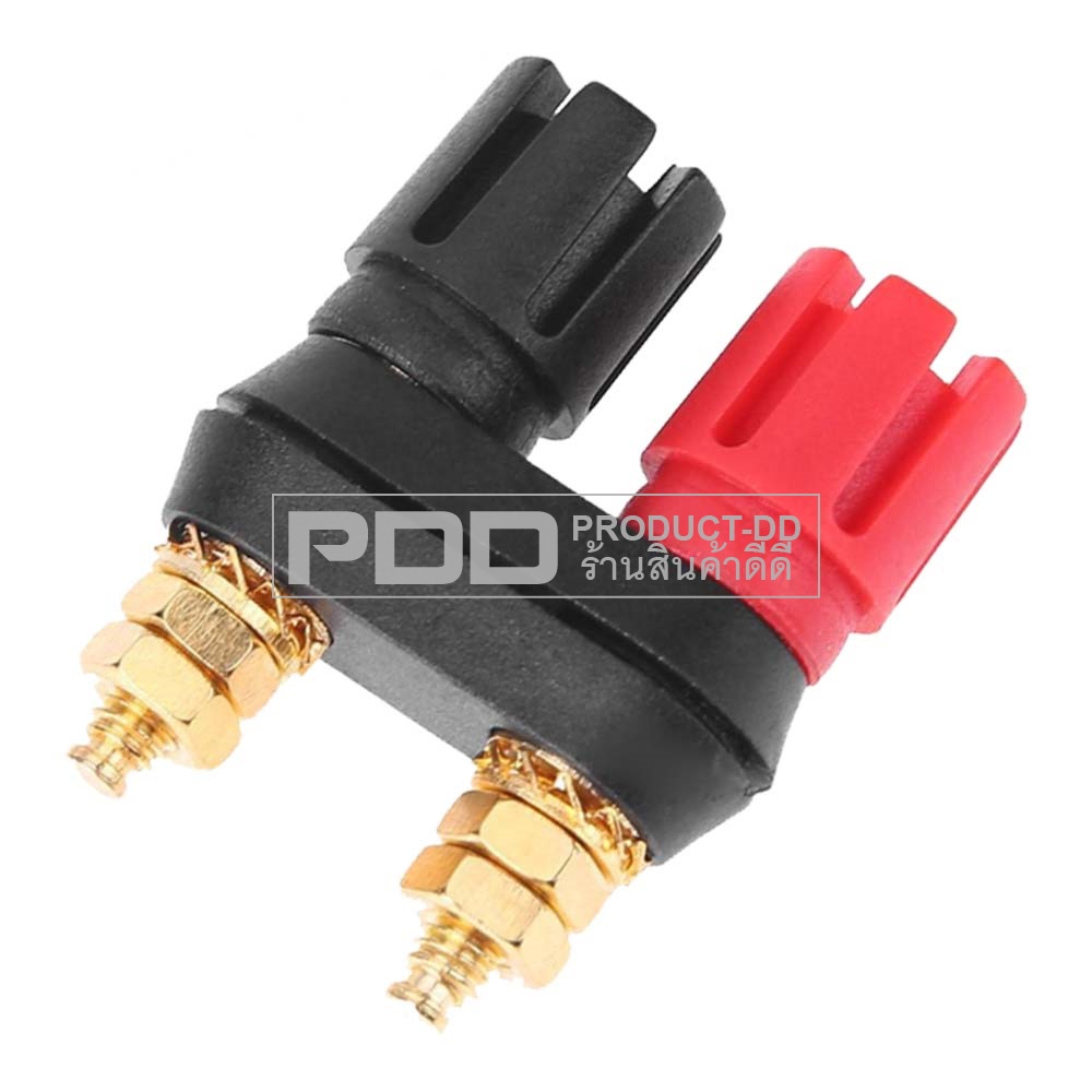 (แพค 2 ชิ้น) ขั้วลำโพง บานานาแจ๊ค 4 mm Banana Jack ตัวเมียแบบคู่หัวแฉก สำหรับยึดแท่น