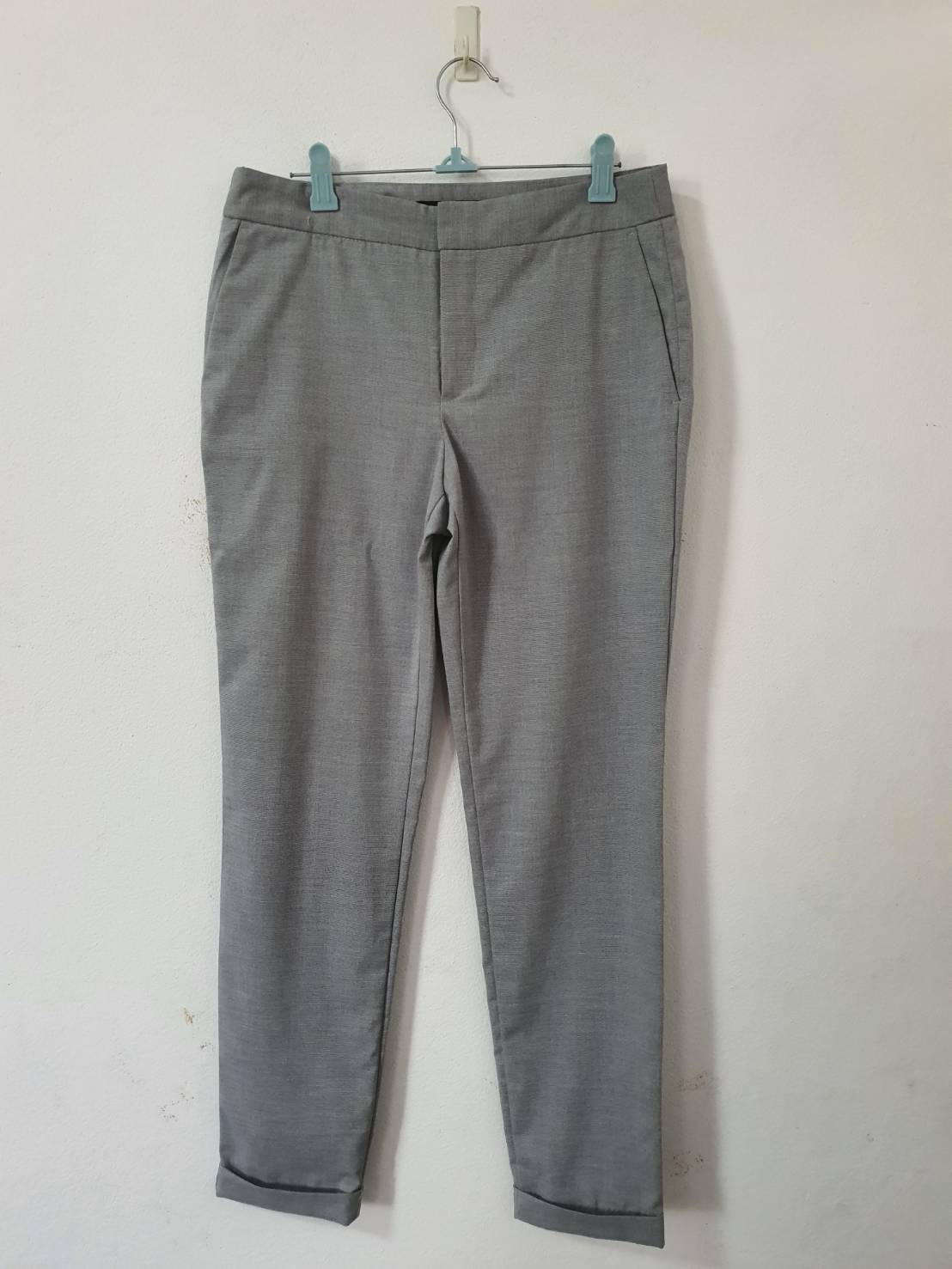 FF06536 กางเกงผ้ามือสอง สีเทา zara เอว 28 นิ้ว