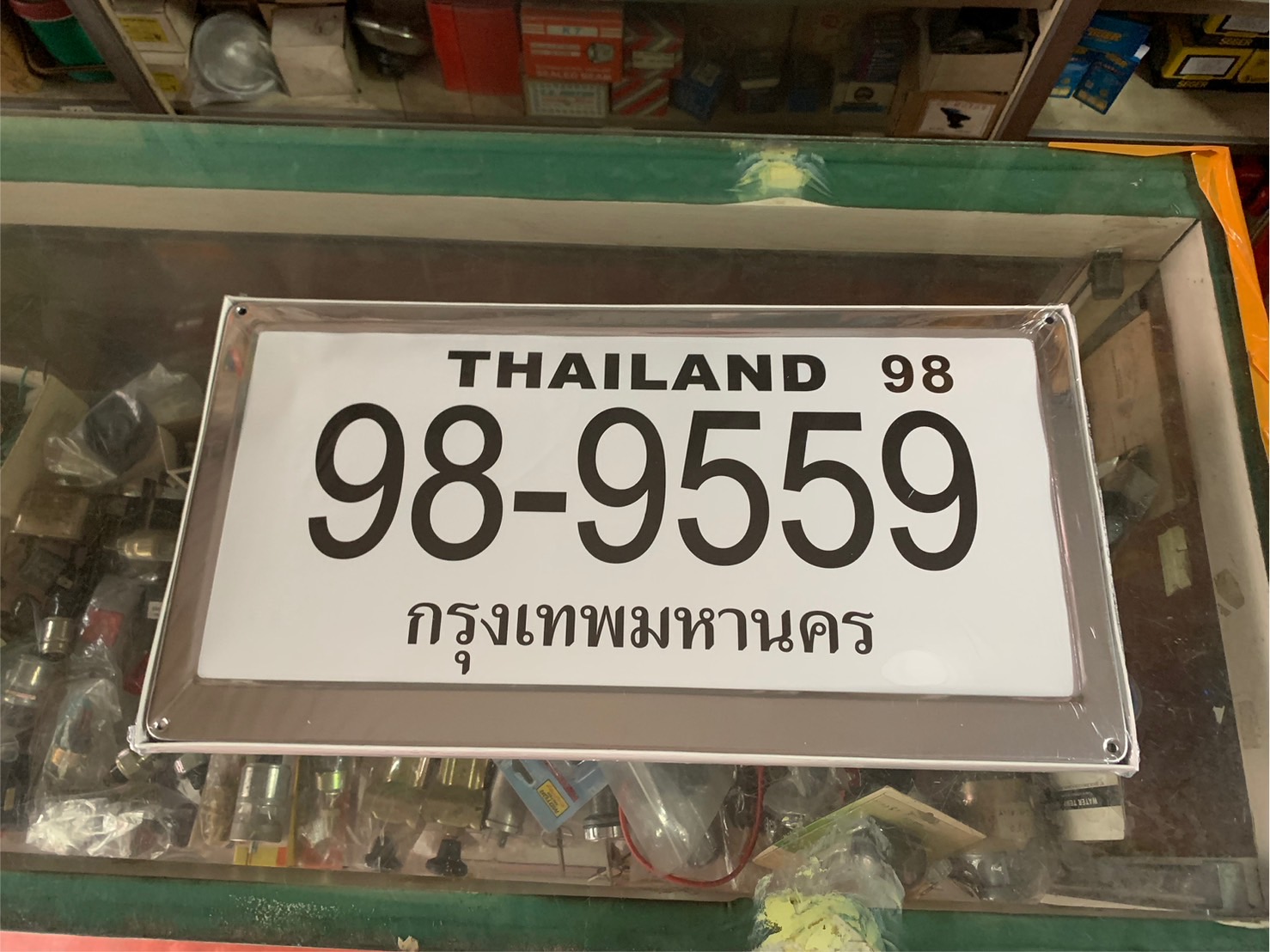 กรอบป้ายทะเบียนสเตนเลส 6 ล้อ 10 ล้อ หน้า หลัง