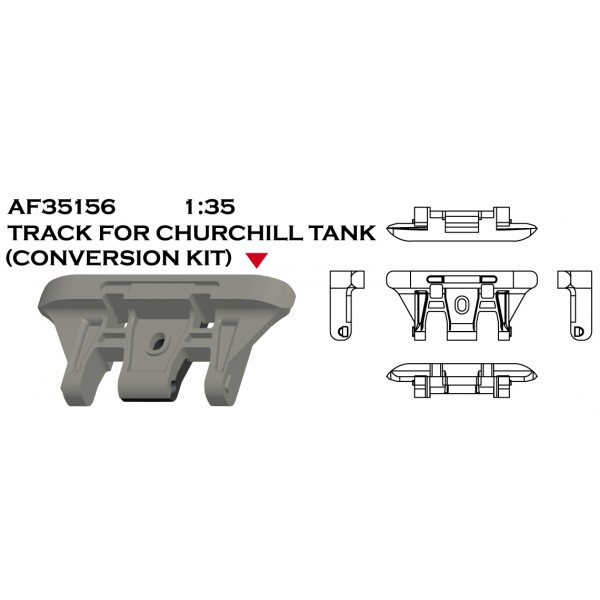 โมเดลสายพานรถถัง AFV ขนาด 1/35 AF35156 CHURCHILL MK.III TRACK LINK FOR CHURCHILL (WORKABLE)