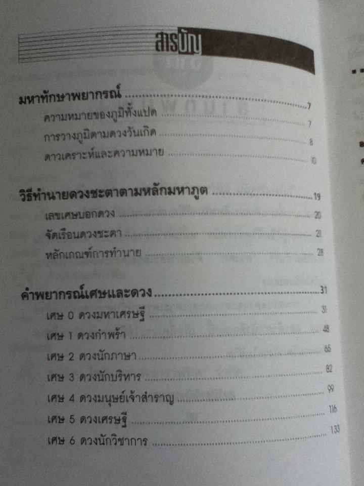 สะเดาะเคราะห์พยากรณ์ดวงชะตา ตามหลักโหรามหาภูต/ ศักดิเดช ถิรบุตร