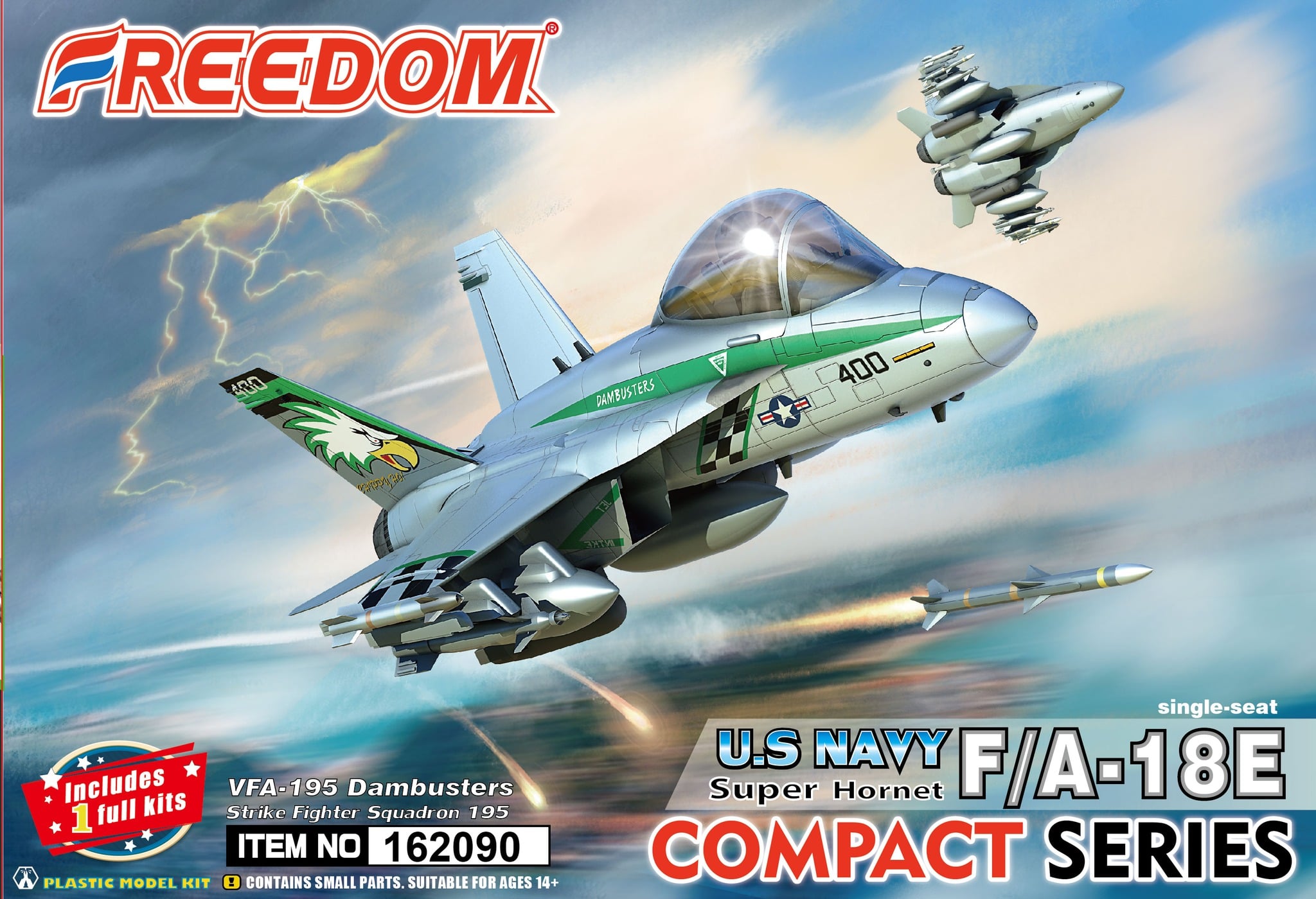 (Preorder) Freedom Model FDM162090 F/A-18E VFA-195 (Compact Series) โมเดลเครื่องบินไข่