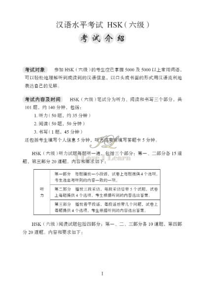 หนังสือข้อสอบ HSK ระดับ 6 HSK Simulated Tests (2nd Edition) Level 6 汉语水平考试模拟试题集 (HSK六级)