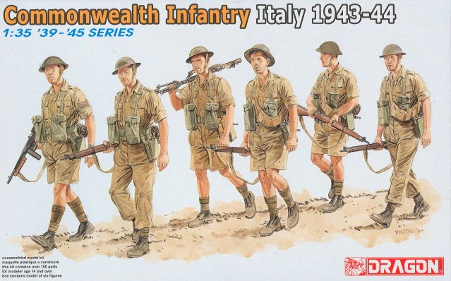 โมเดลฟิกเกอร์ Dragon Models 1/35 DGM6380 Commonweal TH Infantry Italy 1943