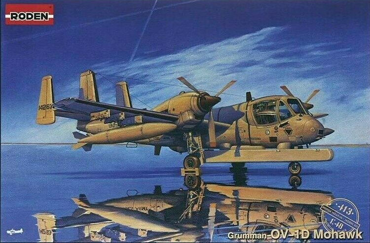 โมเดลเครื่องบิน Roden ขนาด 1/48 RO413 Grumman OV-1D OV-1 Mohawk