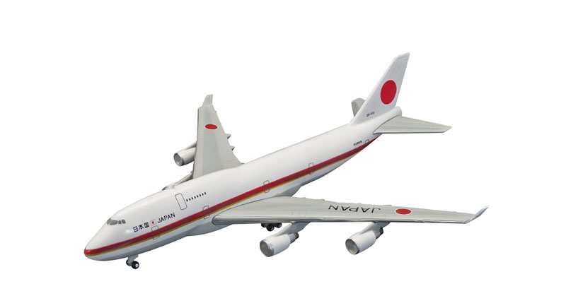 โมเดลเครื่องบินจำลอง ยี่ห้อเอฟทอย ขนาด 1/500 F-toys Japanese Transport Aircraft Collection #2.BOEING 747-400 (government aircraft)