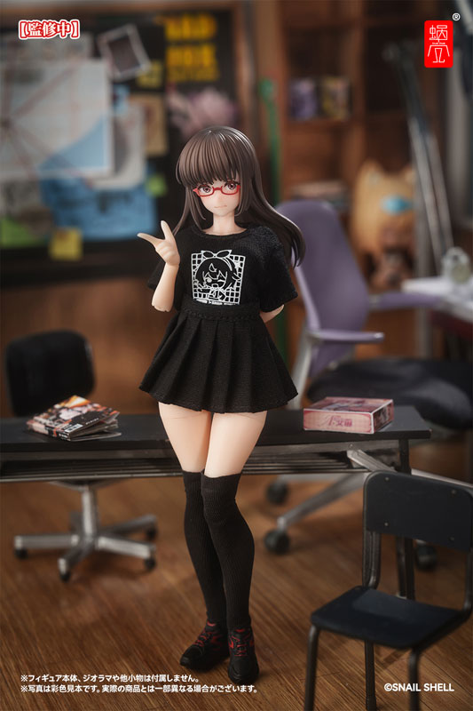 Snail Shell Staff Uniform (Black) Doll Outfit Set Complete Model Optional Part (DOLL ACCESSORY)(Pre-order)