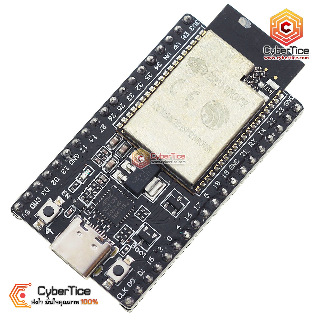 ESP32 NodeMCU ESP-WROOM-B WROVER Wi-Fi and Bluetooth Module Dual Core ...