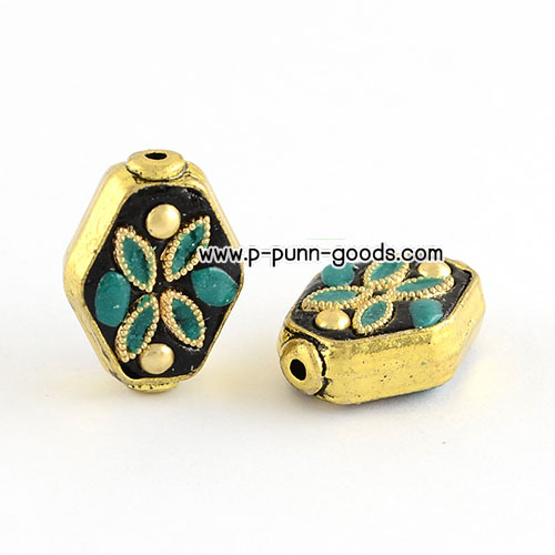 ลูกปัดอินโดนีเซีย (20X15 มม.) Handmade Indonesia Beads