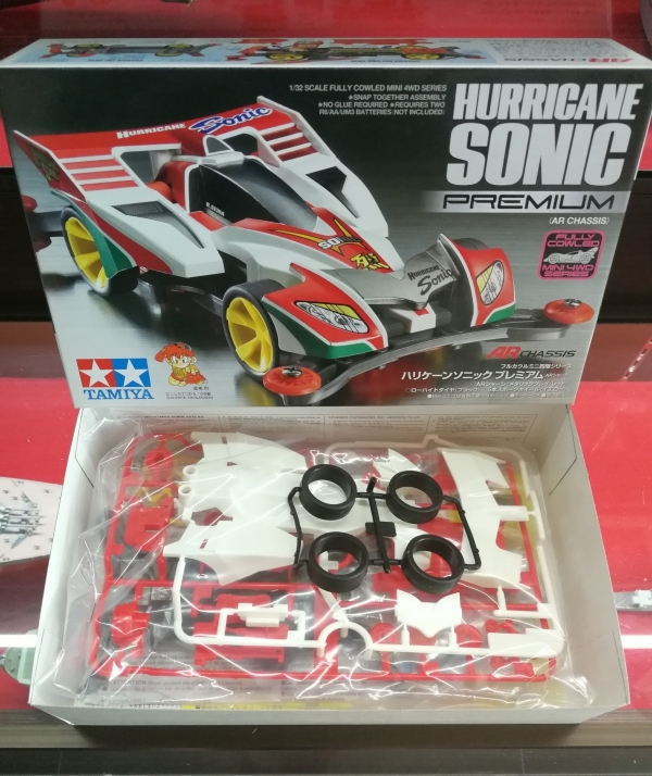 รถมินิ 4WD ทามิย่า ขนาด 1/32 Tamiya Mini 4WD TA19441 Fully Cowled Mini4WD Hurricane Sonic Premium (AR Chassis)