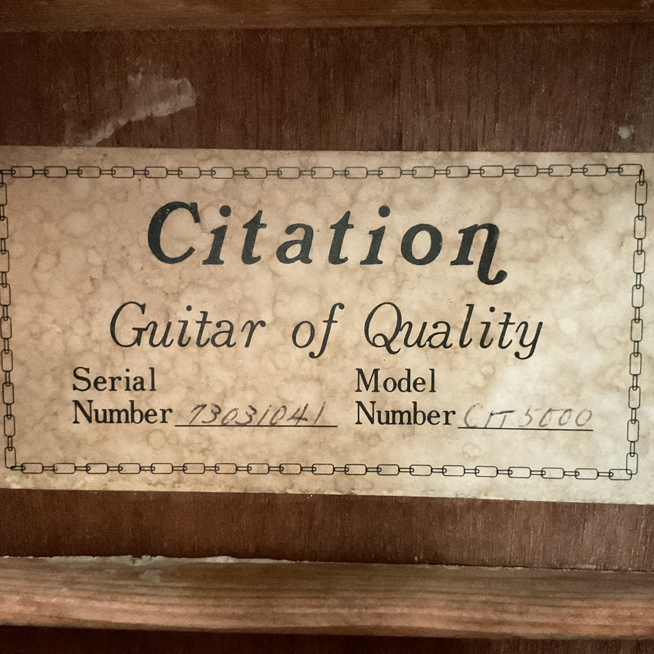 กีต้าร์โปร่ง Citation : CIT5000