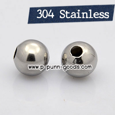ลูกปัดสแตนเลส เม็ดกลม 10 มม. (Stainless Steel)