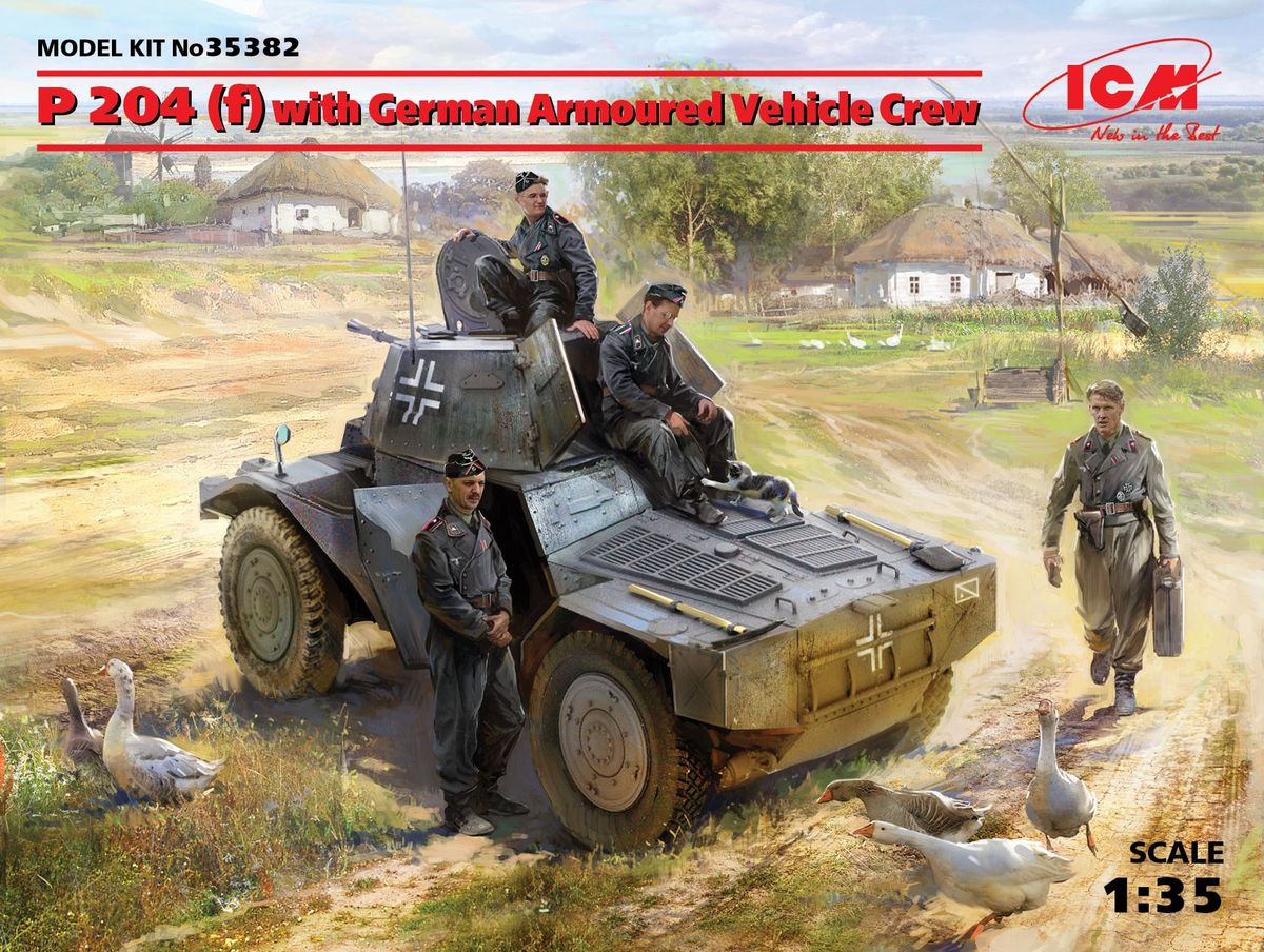 โมเดลรถถัง ICM ขนาด 1/35 ICM35382 P 204 (f) with German Armoured Vehicle Crew