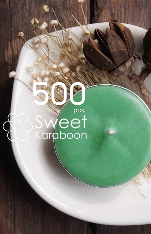 100 %Natural สีเขียวเทียนจุดตะเกียงอโรมา 500 ชิ้น(เลือกกลิ่นได้ค่ะ)