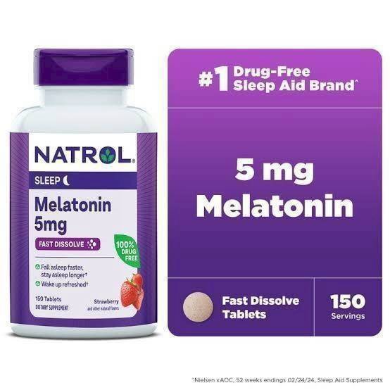 Natrol Melatonin Time Release Fast Dissolve 5 mg 150 Tab #Strawberry