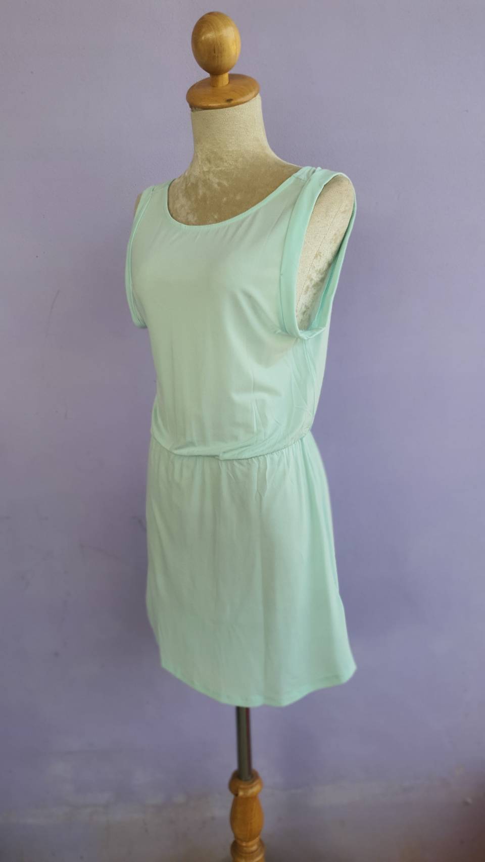 FF02690 เดรสแฟชั่น สีฟ้า แบรนด์ อก 34-36 นิ้ว