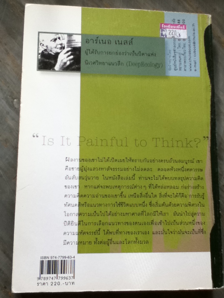เจ็บหรือที่จะคิด สนทนากับอาร์เนอ เนสส์ Is It Painful to Think?